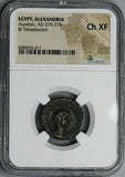273 NGC Ch XF Aurelian Egypt Alexandria Tetradrachm Reign Commemorative Year 5 Pedigree Coin (24042603C)