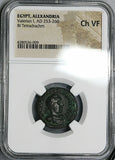258 NGC Ch VF Valerian I Egypt Alexandria Tetradrachm Zeus Bust Year 6 Pedigree Coin (24042602C)
