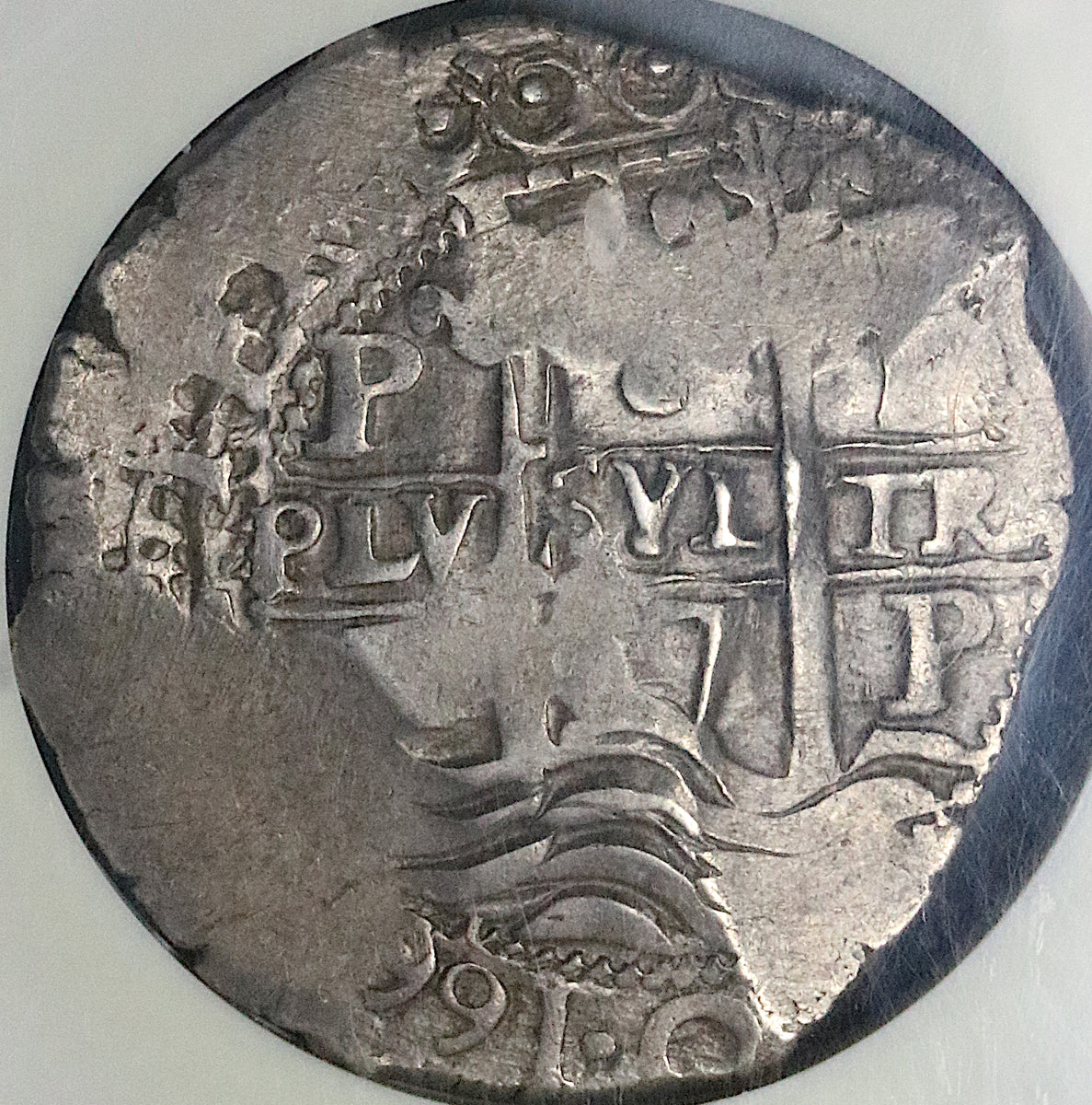 1667 NGC VF 35 Bolivia 8 Reales Cob Spain Charles II