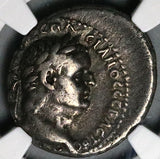 76 NGC VF Vespasian & Titus Silver Didrachm Caesarea Cappadocia Rare (25010501C)