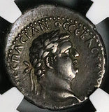 76 NGC VF Vespasian & Titus Silver Didrachm Caesarea Cappadocia Rare (25010501C)