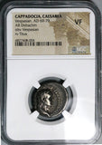 76 NGC VF Vespasian & Titus Silver Didrachm Caesarea Cappadocia Rare (25010501C)