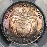 1942-B PCGS MS 64 Colombia 10 Centavos Bogota Mint State Condor Silver Coin (23081002C)