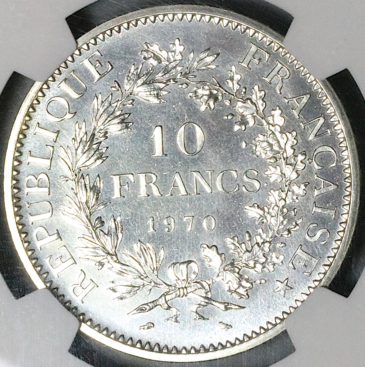 1970 NGC SP 69 France 10 Francs Hercules Specimen Proof Silver