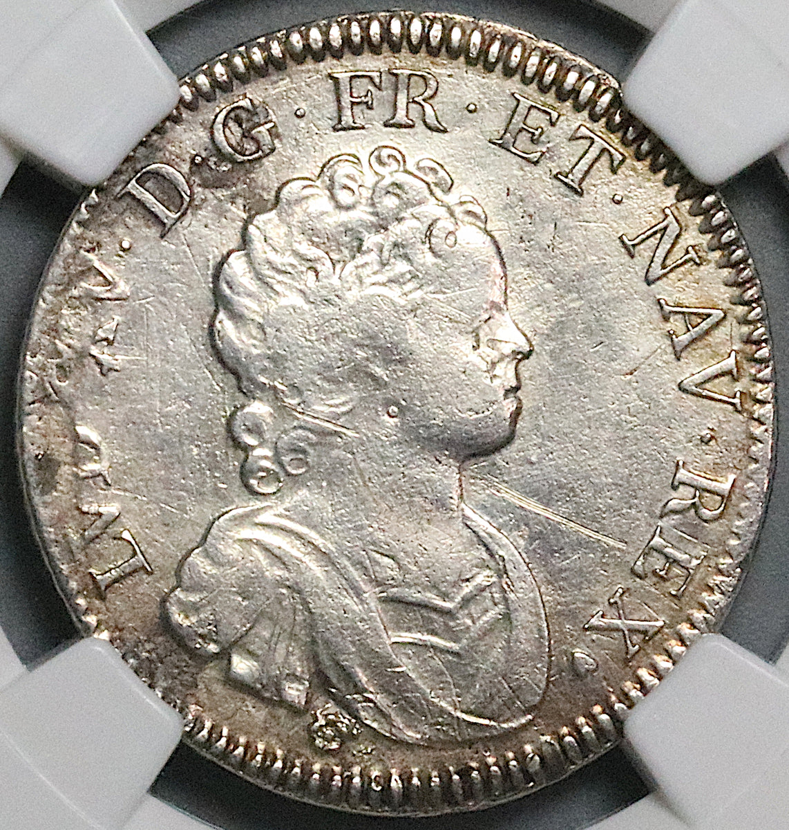 正規店仕入れの Ecu 1/4 XV Louis France XF NGC 1716-G Poitiers Silver Mint コレクション