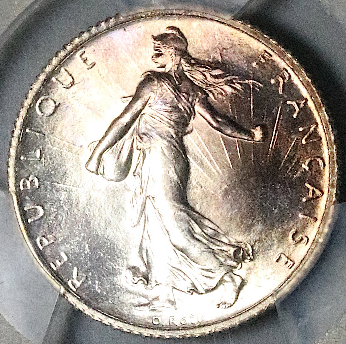 1914 PCGS MS 64 France 1 Franc Sower Mint State Paris Silver Coin