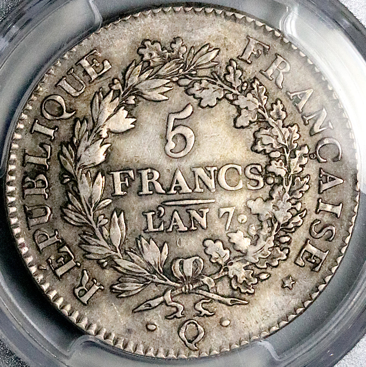 1798 PCGS XF 45 France 5 francs An 7-Q Perpignan Mint Directory