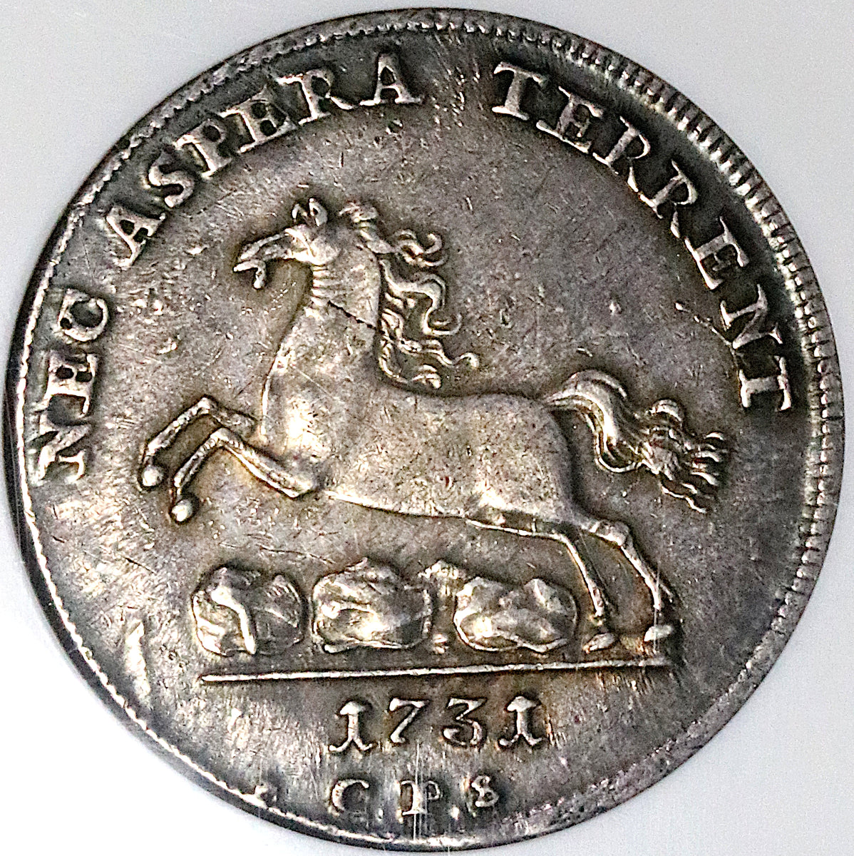 1731 NGC AU 55 Brunswick Hannover 2/3 Thaler George II Silver Coin