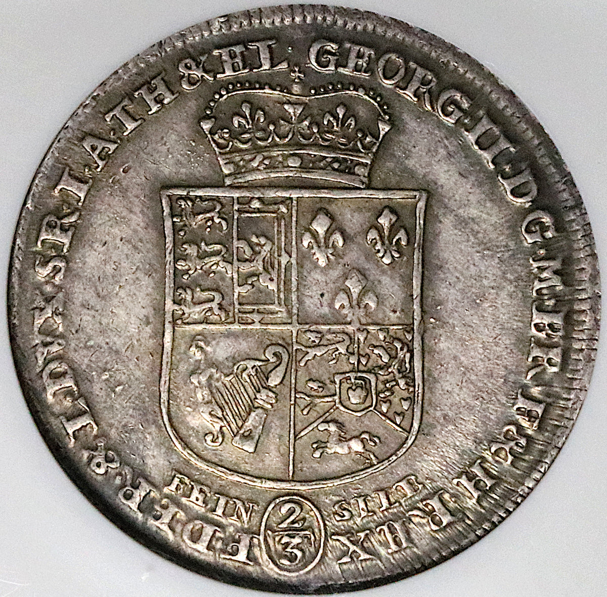 1731 NGC AU 55 Brunswick Hannover 2/3 Thaler George II Silver Coin