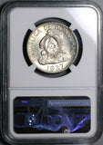 1937 NGC MS 62 Honduras 1 Lempira Chieftain Silver Coin (23082004D)
