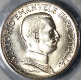 1917 PCGS MS 64 Italy 1 Lira Horses Chariot Silver Mint State Coin (21101705D)