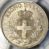 1919 PCGS MS 63 Italy 20 Centesimi Overstruck KM 28 Coin POP 1/2 (24081803C)