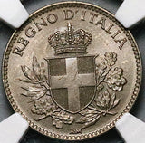 1919 NGC MS 65 Italy 20 Centesimi Overstruck KM 28 Coin POP 4/0 (25090704C)