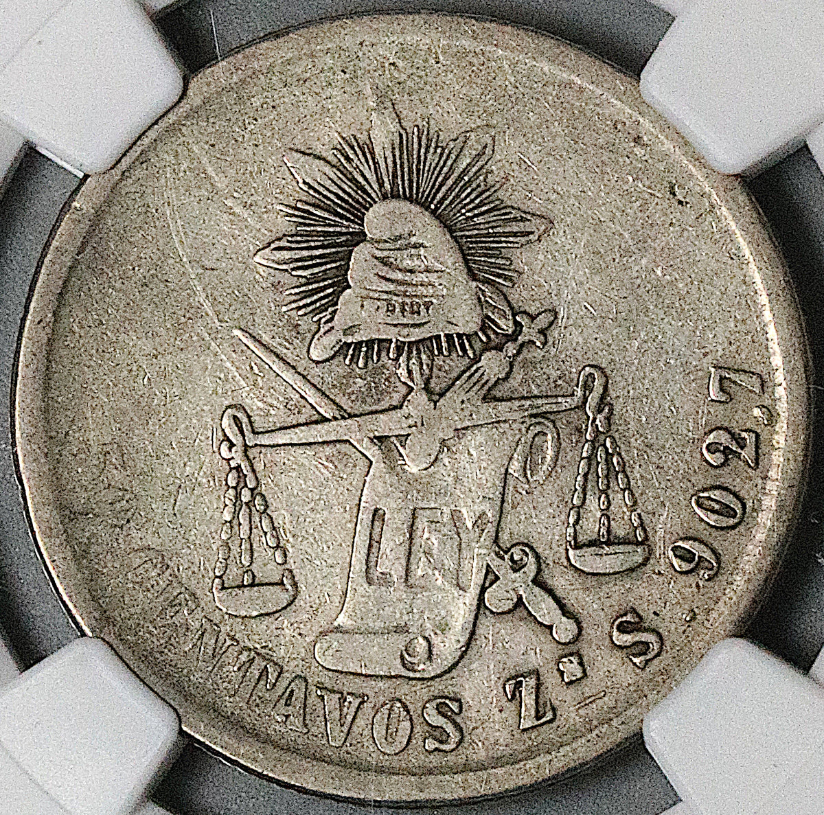 1882-Zs NGC VF 25 Mexico 50 Centavos Zacatecas Silver Rare 2k Coin