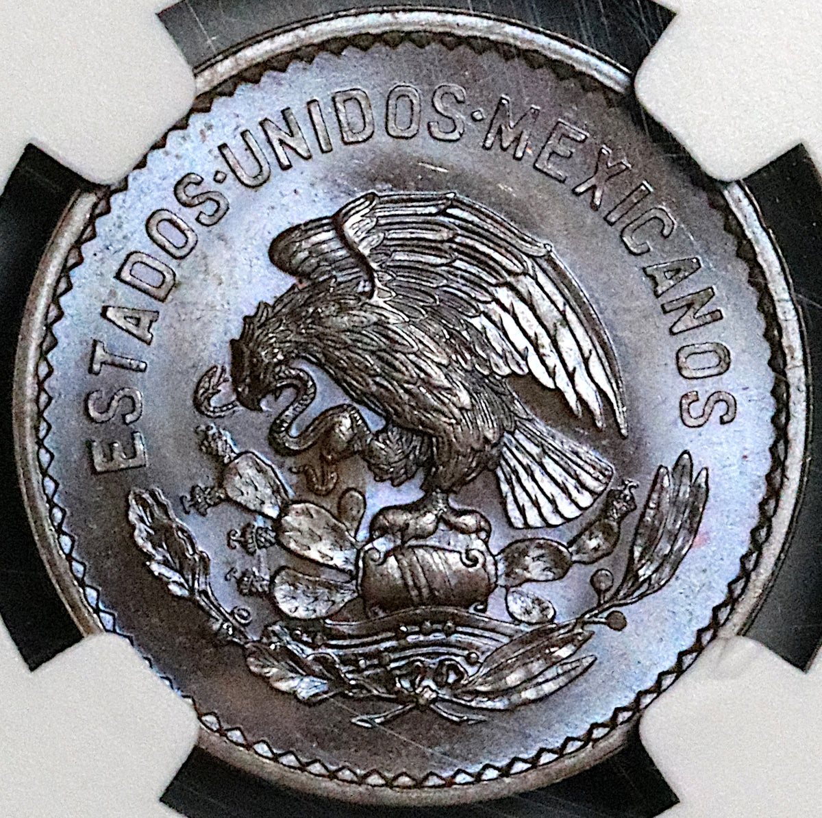 1942 NGC MS 65 Mexico 5 Centavos Josefa Bronze Scarce Coin