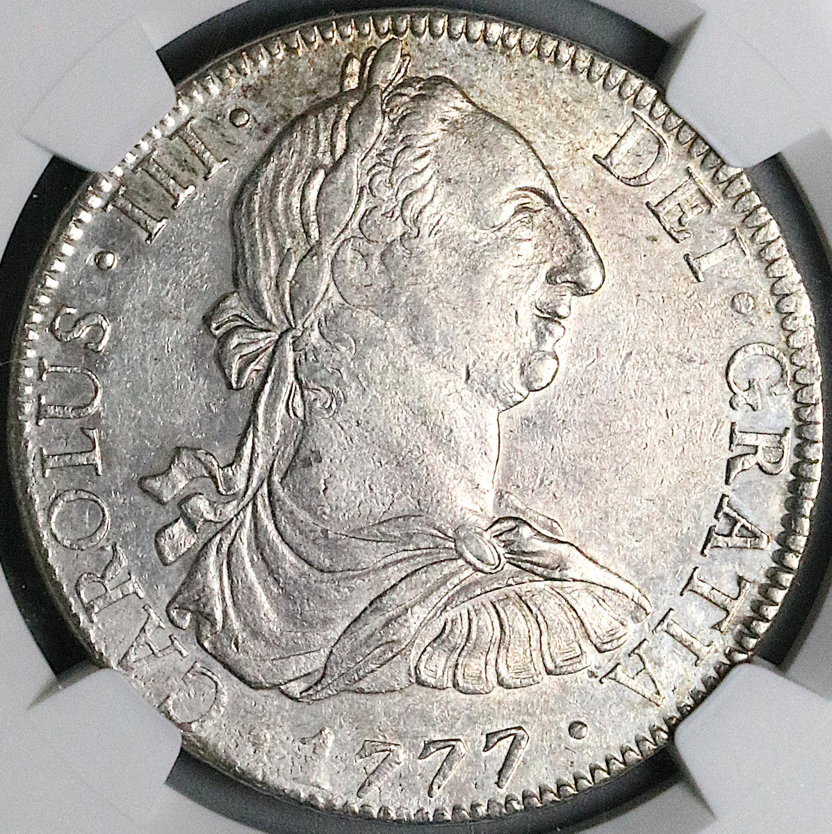 1777 NGC AU 58 Mexico 8 Reales Charles III Spain Colonial Silver