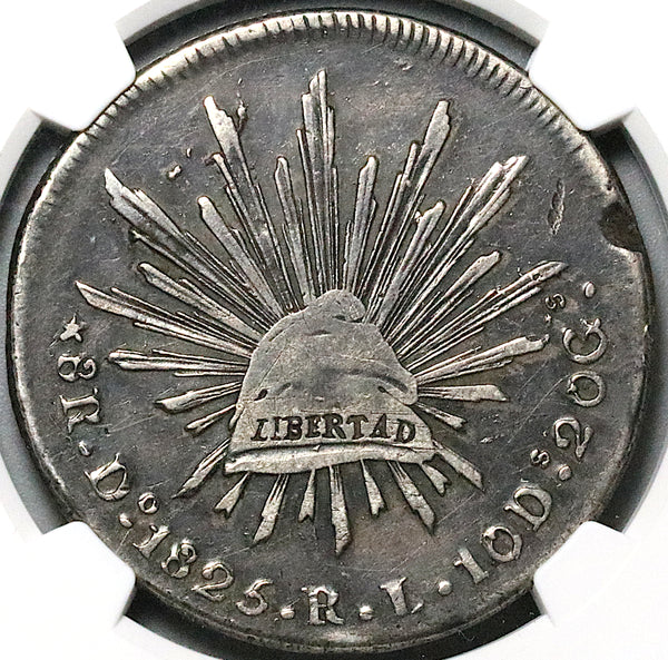 1825-Do NGC VF Mexico 8 Reales Durango Period Mexicana Silver Coin (23122801C)