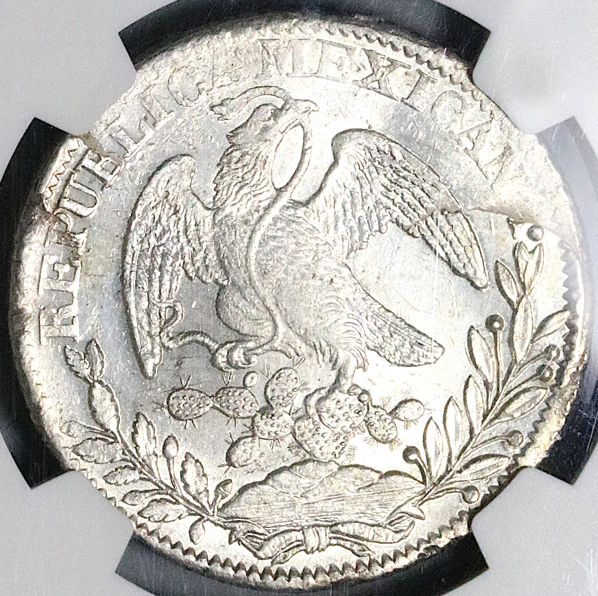 1835-Zs NGC MS 62 Mexico 8 Reales Zacatecas Mint Cap Rays Silver