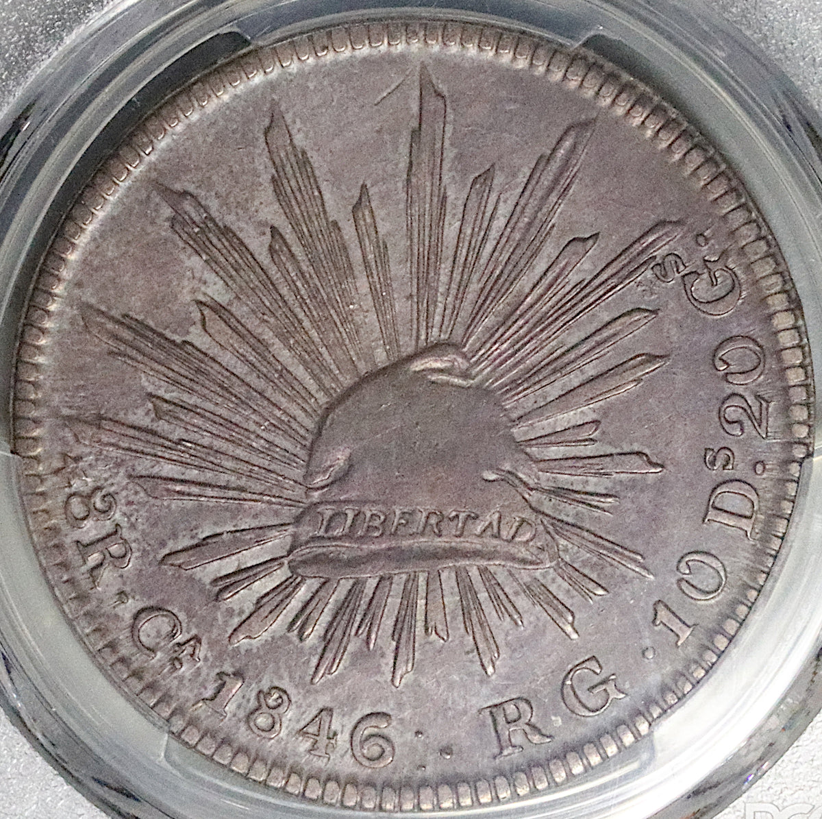 1846-Ca PCGS VF 35 Mexico 8 Reales Chihuahua Mint Rare Silver Coin