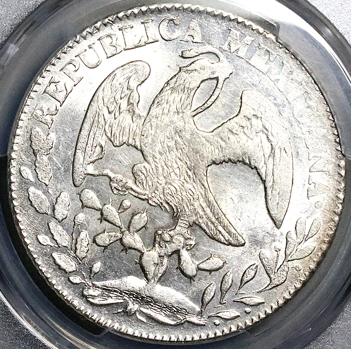 1852-Go PCGS MS 62 Mexico 8 Reales Guanajuato Cap Rays Rare Coin