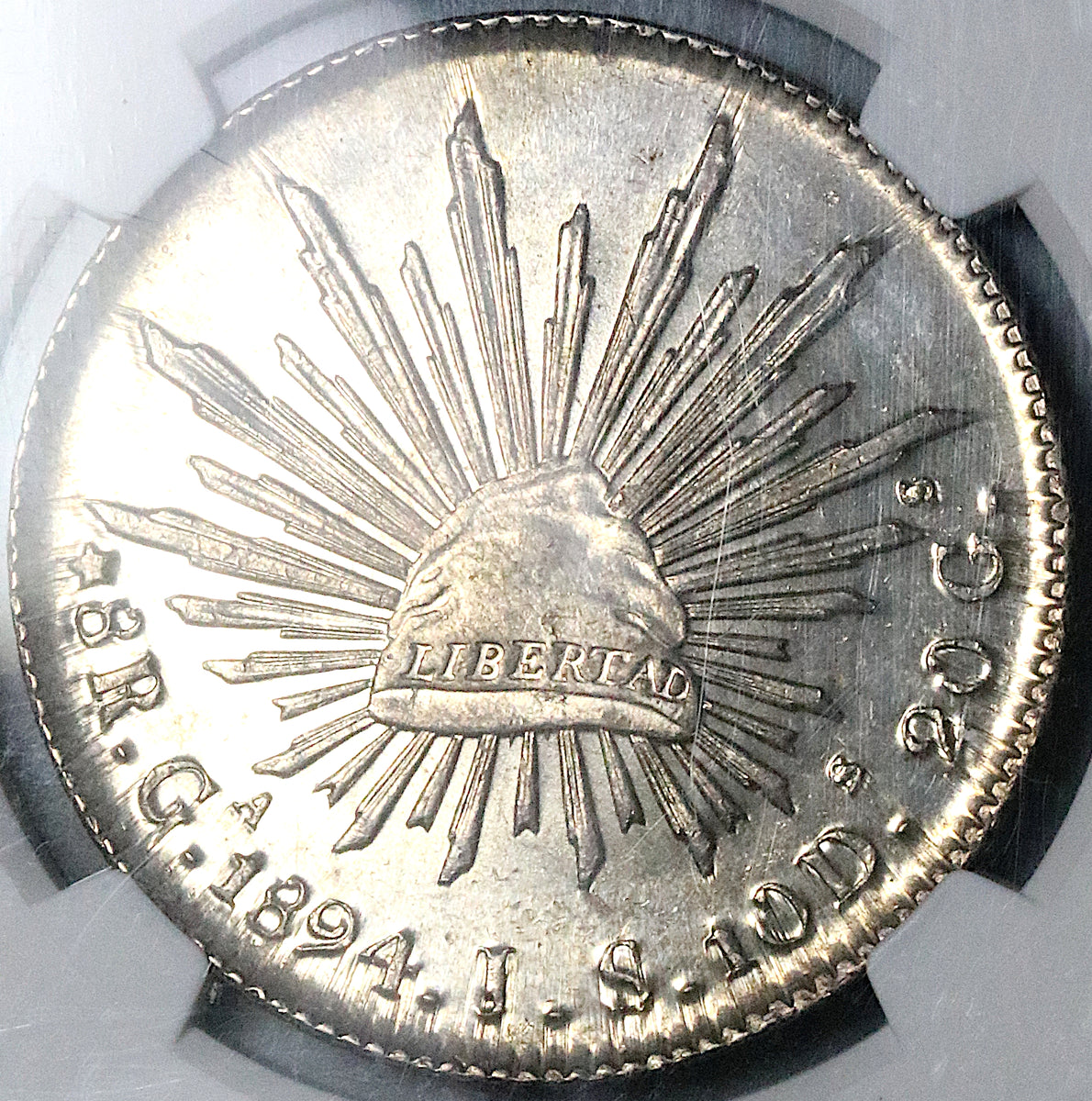 1894-Ga NGC MS 64+ Mexico 8 Reales Guadalajara Mint State Silver