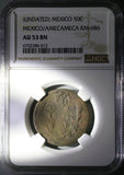 (ND) NGC AU 53 Amecameca 50 Centavos Mexico Revolution Zapata Coin (24062802C)