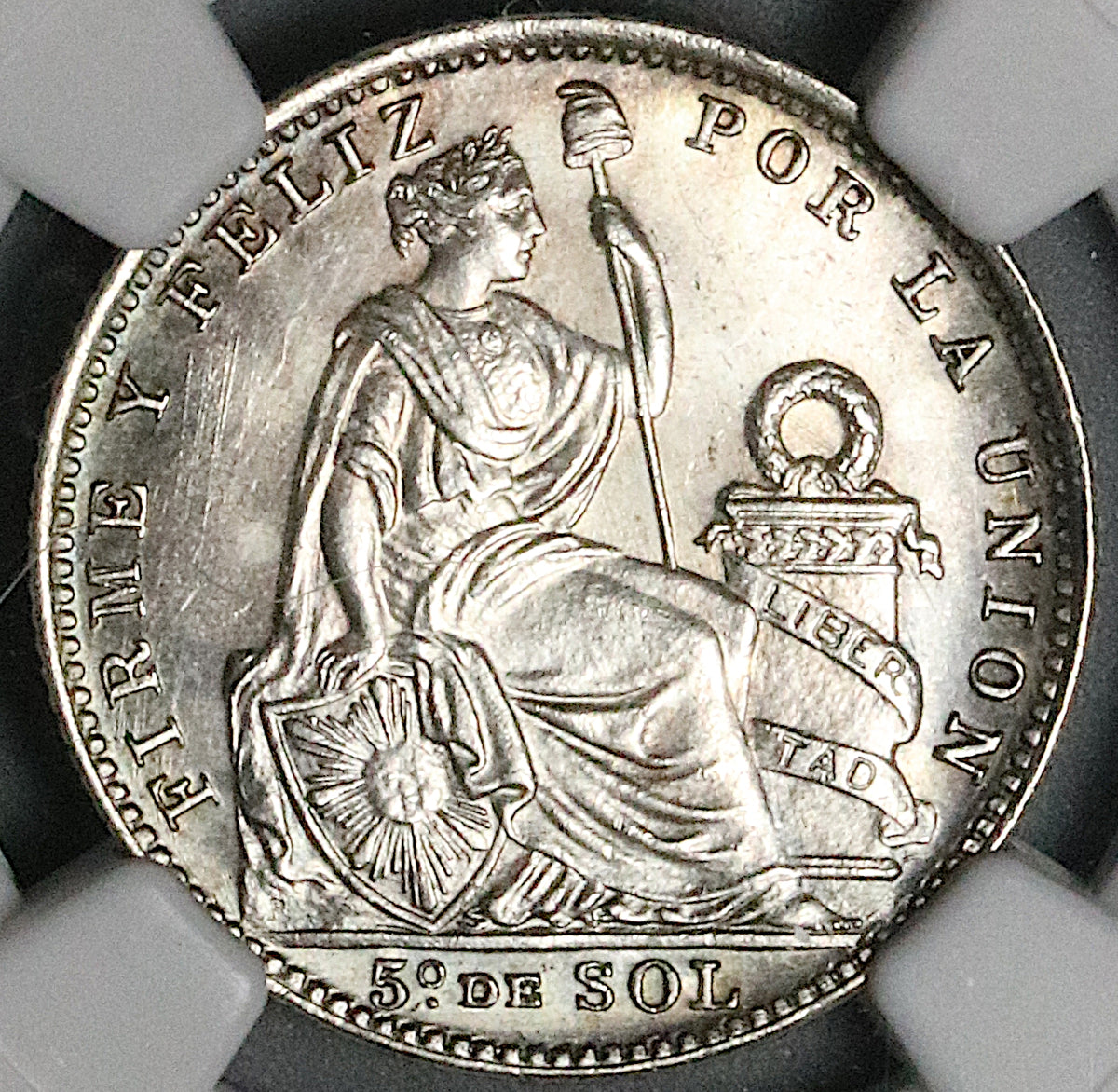 【NGC MS64】1916-Dドイツ帝国 1/2マルク銀貨 完全未使用級626 1917 NGC MS 64 Peru 1/5 Sol Seated Liberty Rare Date 20k Silver