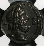 258 NGC XF Saloninus Egypt Alexandria Rare Tetradrachm Zeus Bust Year 6 (25051802C)
