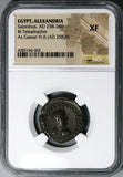 258 NGC XF Saloninus Egypt Alexandria Rare Tetradrachm Zeus Bust Year 6 (25051802C)