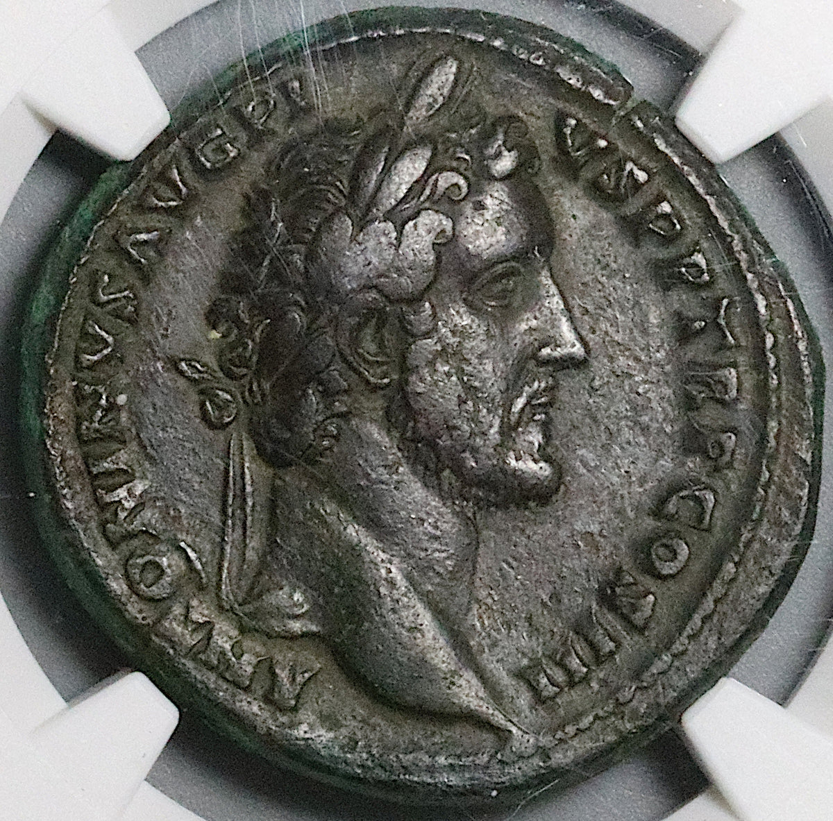 143 NGC VF Antoninus Pius Sestertius Roman Empire Flying Victory