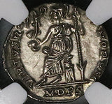 397 NGC MS Arcadius Siliqua Roman Empire Roma Milan Mint Silver MDPS (25020902C)