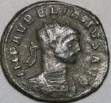 270 Aurelian Double Denarius Roman Empire Sol Captive Bow VF (24121510R)