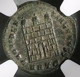 317 NGC Ch VF Constantine II Caesar AE3 Nummus Roman Empire Campgate Heraclea (25091203C)