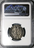 295 NGC AU Constantius I Caesar Nummus Follis Roman Empire Cyzicus Mint Genius (25071302C)