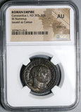 295 NGC AU Constantius I Caesar Nummus Follis Roman Empire Cyzicus Mint Genius (25071302C)