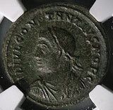 326  NGC Ch VF Constantius II AE3 Nummus Roman Emp Campgate Heraclea (25082402C)