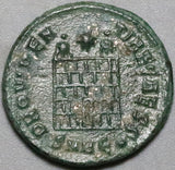 325 Constantius II AE3 Roman Empire Campgate Heraclea Mint VF (24122402R)