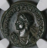 328 NGC Ch VF Constantius II AE3 Nummus Roman Emp Campgate Siscia (25061303C)
