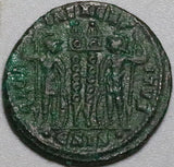 334 Constantine II AE3 Roman Empire Soldiers Legionary Standards XF Siscia Mint (24122301R)