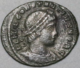 324 Constantius II AE3 Roman Empire Soldiers Legionary Standards VF (24121701R)