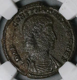 351 NGC Ch VF Constantius Gallus Centenionalis Roman Empire Soldier Horseman Constantinople Mint (25052501C)