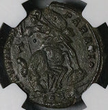 351 NGC Ch VF Constantius Gallus Centenionalis Roman Empire Soldier Horseman Constantinople Mint (25052501C)