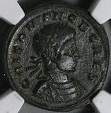 320 NGC Ch VF Crispus AE3 Nummus Roman Empire Vot V Aquileia Mint (25053002C)