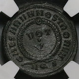 320 NGC Ch VF Crispus AE3 Nummus Roman Empire Vot V Aquileia Mint (25053002C)