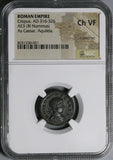 320 NGC Ch VF Crispus AE3 Nummus Roman Empire Vot V Aquileia Mint (25053002C)