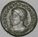 320 Crispus AE3 Roman Empire Vot X Tessalonica Mint VF (24121602R)