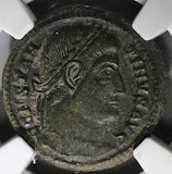 328 NGC Ch VF Constantine I Nummus AE3 Roman Empire Campgate Siscia (25082301C)
