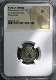 324 NGC XF Constantine I Nummus AE3 Roman Empire Campgate Nicomedia (25082101D)