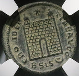 328 NGC XF Constantine I Nummus AE3 Roman Empire Campgate Siscia (25082302C)