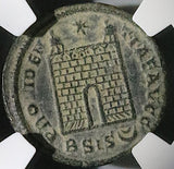 328 NGC XF Constantine I Nummus AE3 Roman Empire Campgate Siscia (25082302C)